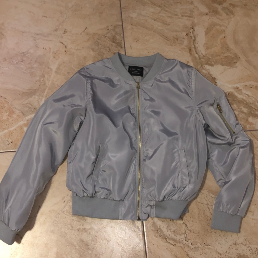 Grey Bomber Jacket